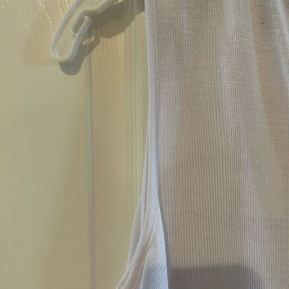 NEW BANANA REPUBLIC White layered silky hem TANK TUNIC TOP S - Picture 11 of 11